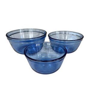 Anchor Hocking Ovenware Cobalt set of 3 Mixing Bowls 1, 1½, 2½-Qt oven safe